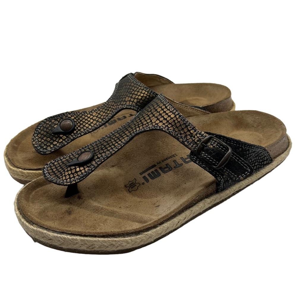 Tatami by Birkenstock Leather Thong Slip On Sandal Size 41